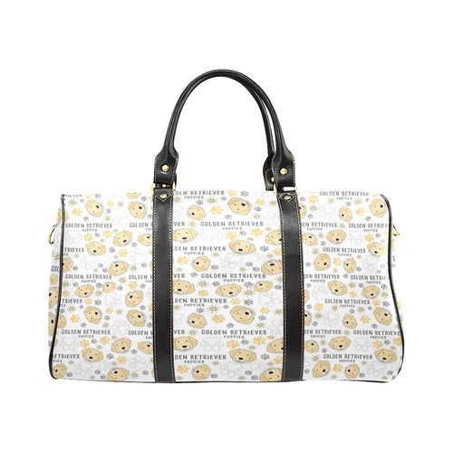 Golden Retriever Pattern Print Design 04 Travel Bag