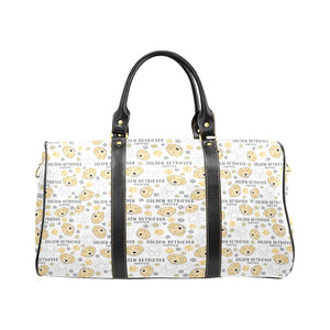 Golden Retriever Pattern Print Design 04 Travel Bag