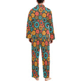 Gear Pattern Print Design 01 Men's Long Pajama Set