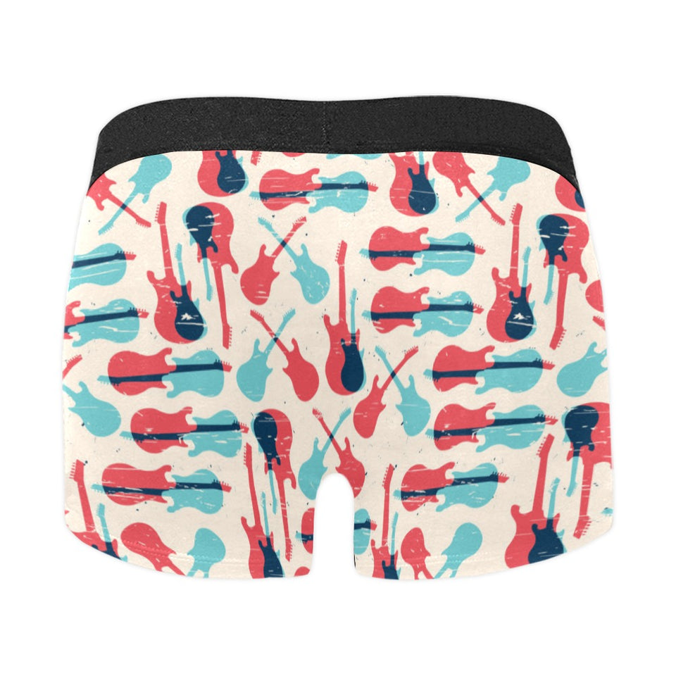 Red Blue guitar pattern Men's All Over Print Boxer Briefs Men's Underwear