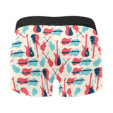 Red Blue guitar pattern Men's All Over Print Boxer Briefs Men's Underwear
