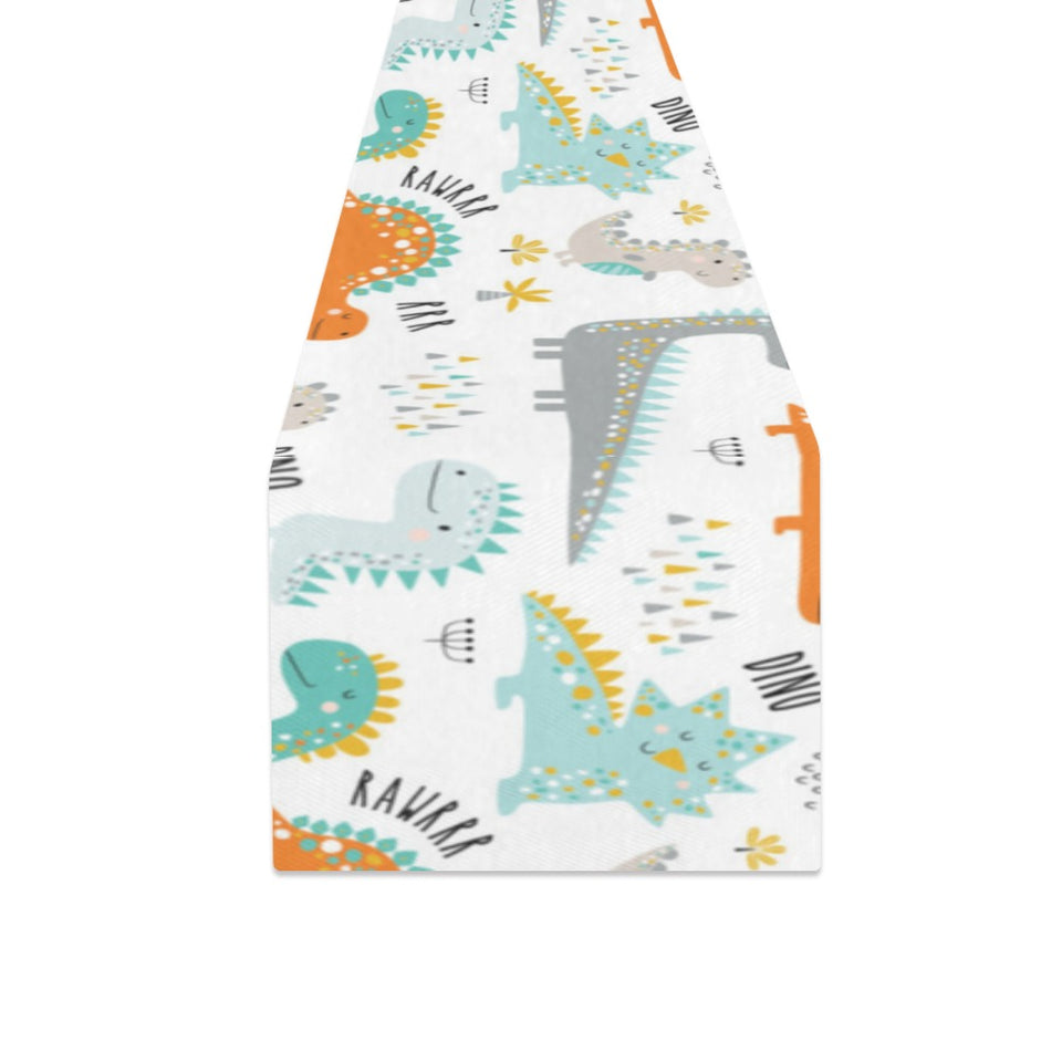 Cute funny kids dinosaurs pattern Table Runner