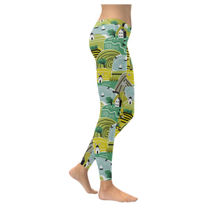 Hand drawn windmill pattern Women's Legging Fulfilled In US