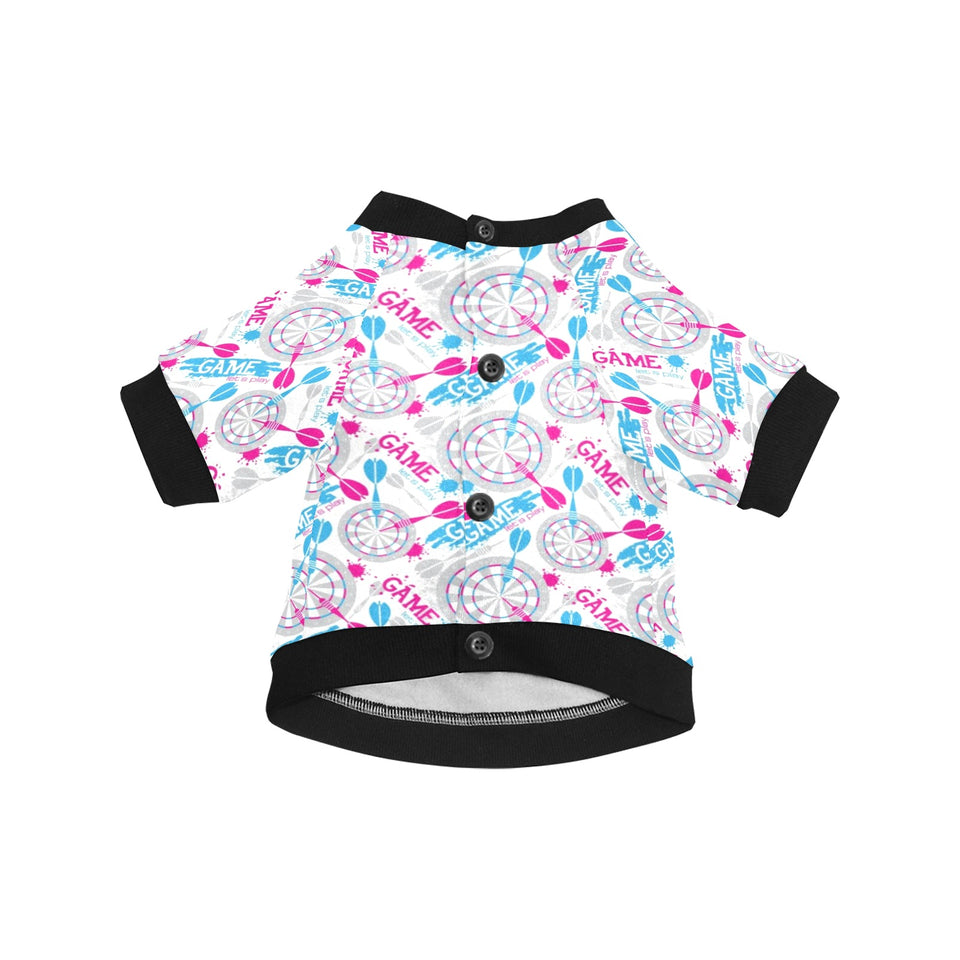 Darts Pattern Print Design 01 All Over Print Pet Dog Round Neck Fuzzy Shirt