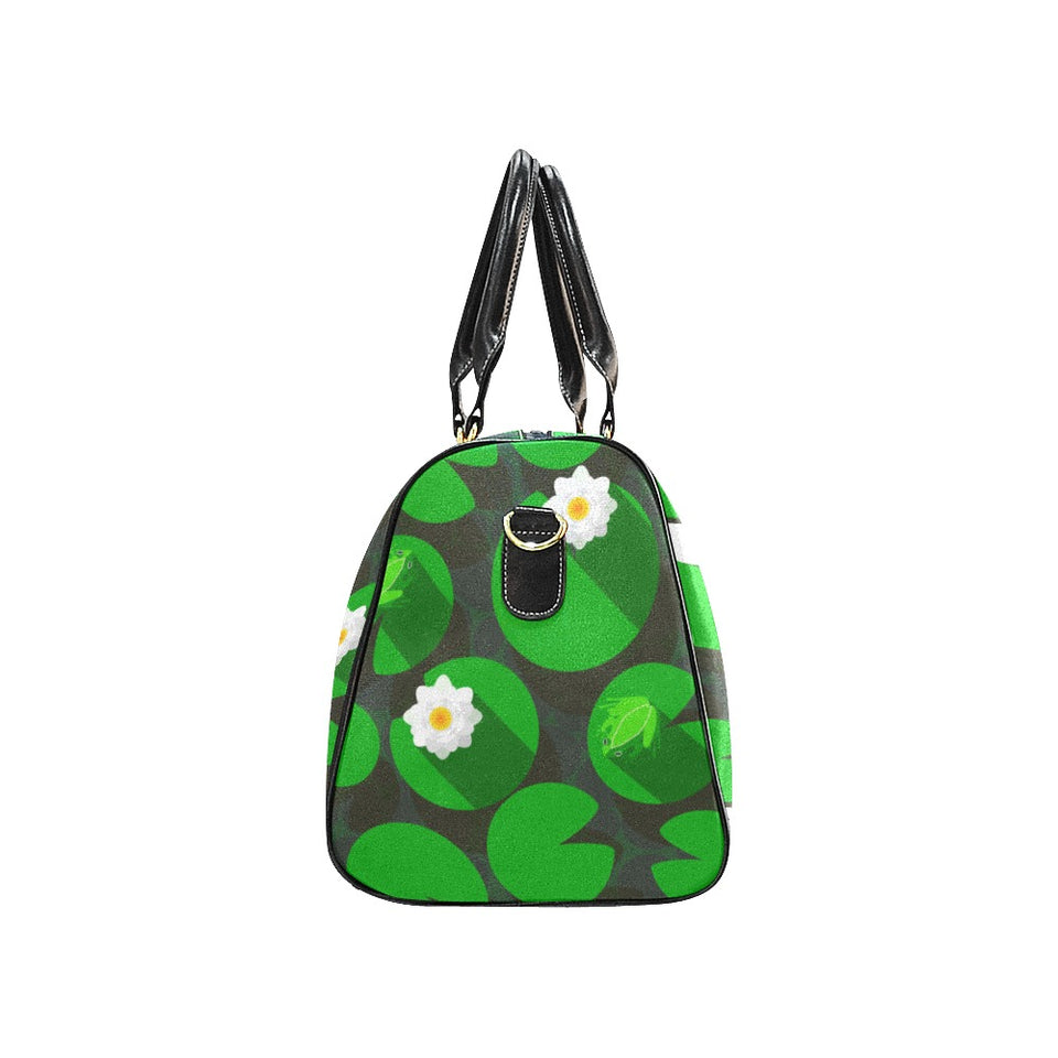 Frog waterlily pattern Travel Bag