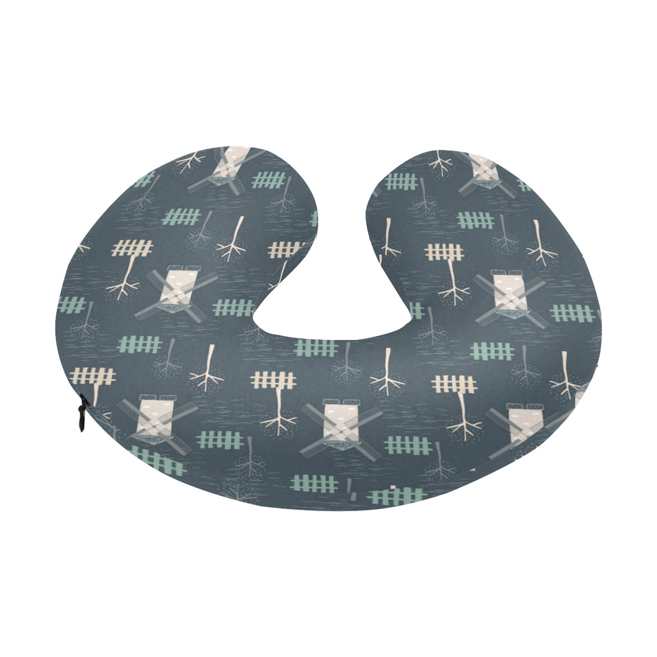 windmill tree pattern U-Shaped Travel Neck Pillow