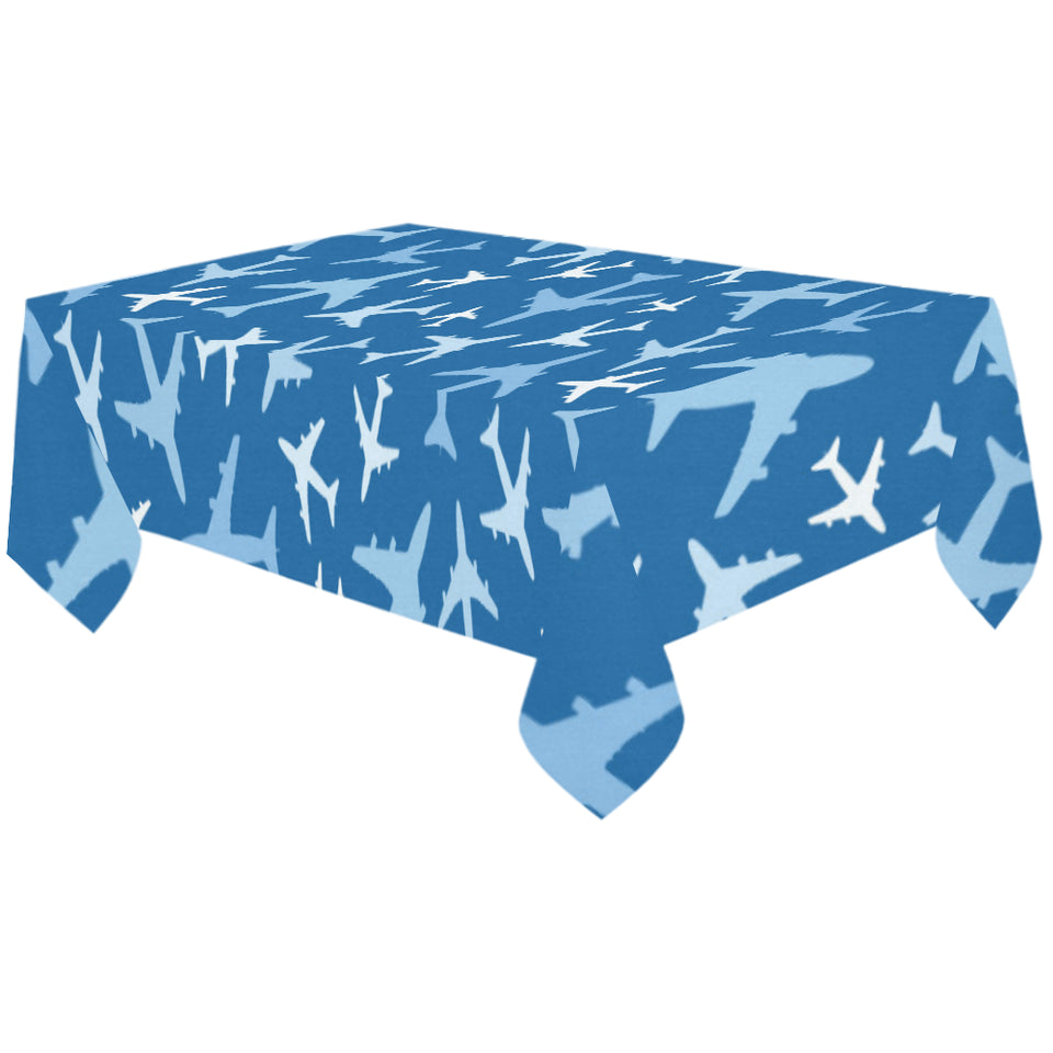 Airplane pattern in the sky Tablecloth