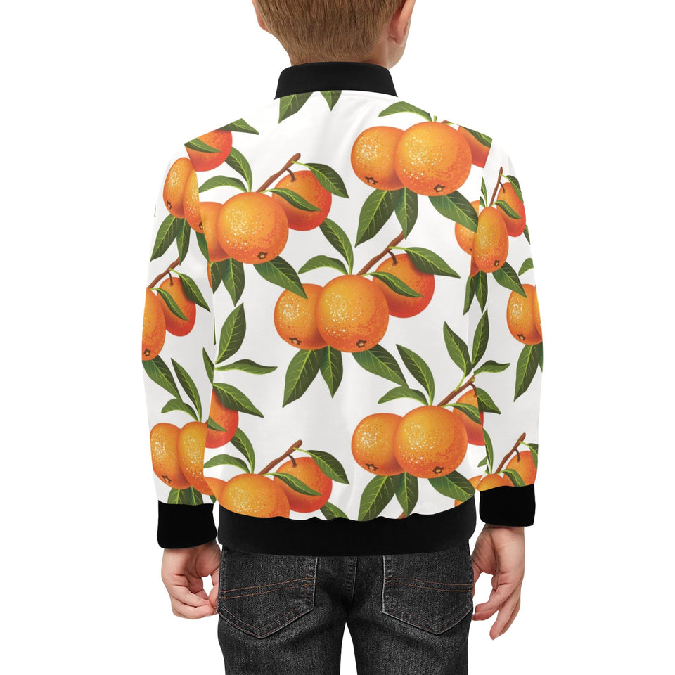 Oranges pattern background Kids' Boys' Girls' Bomber Jacket