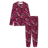 Lips Pattern Print Design 03 Women's All Over Print Pajama Set
