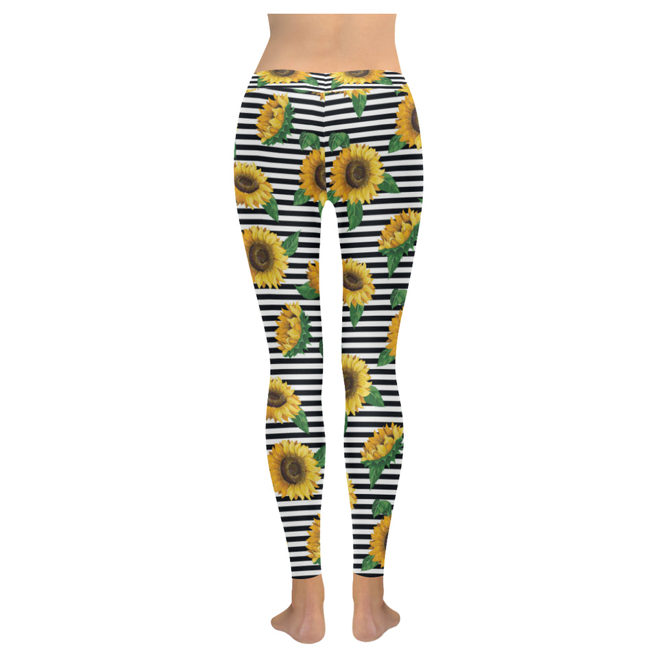 sunflowers ribbon background Women's Legging Fulfilled In US