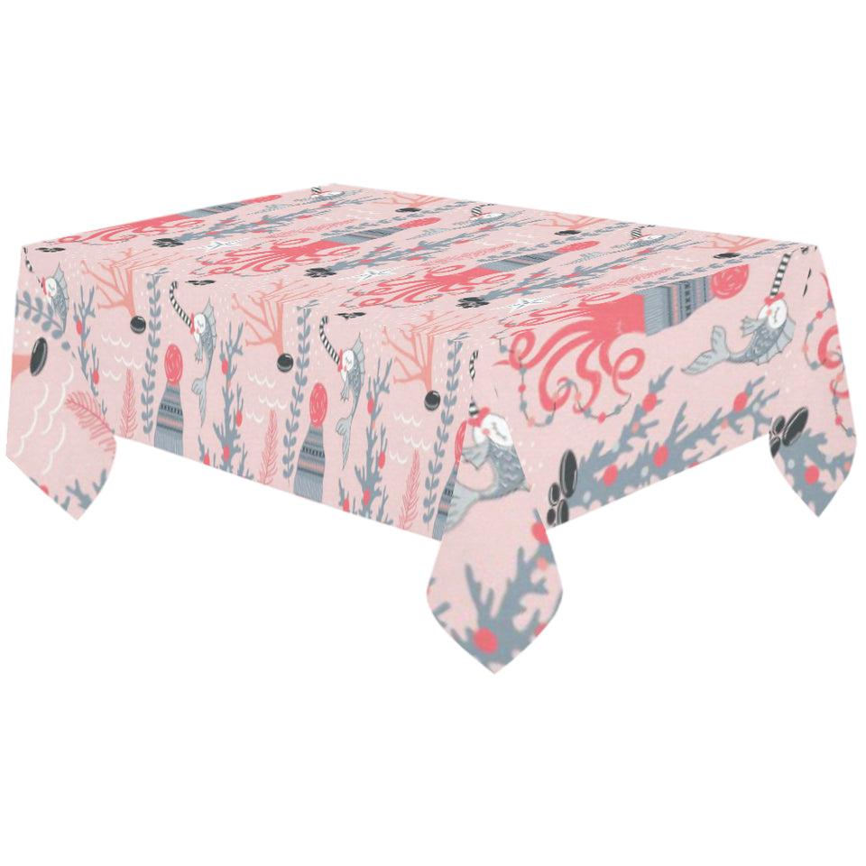 Octopus winter hat garland Fish candy Seaweed Cora Tablecloth