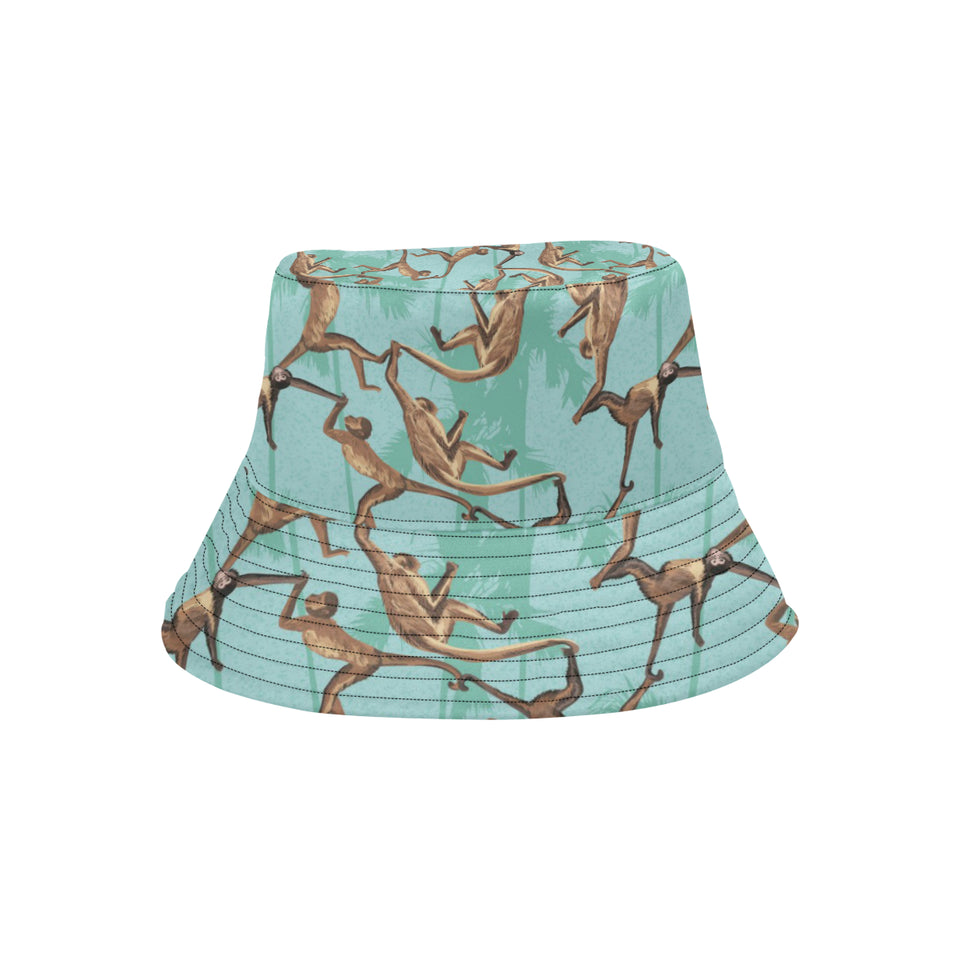 Monkey Palm tree background Unisex Bucket Hat