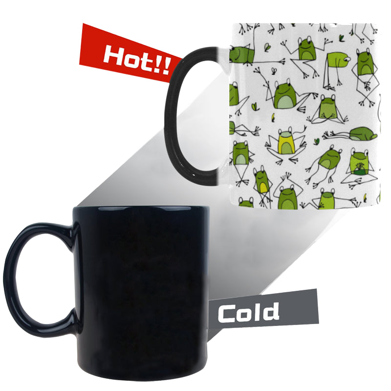 Sketch funny frog pattern Morphing Mug Heat Changing Mug