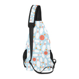 Bowling ball bowling pins blue blackground All Over Print Chest Bag