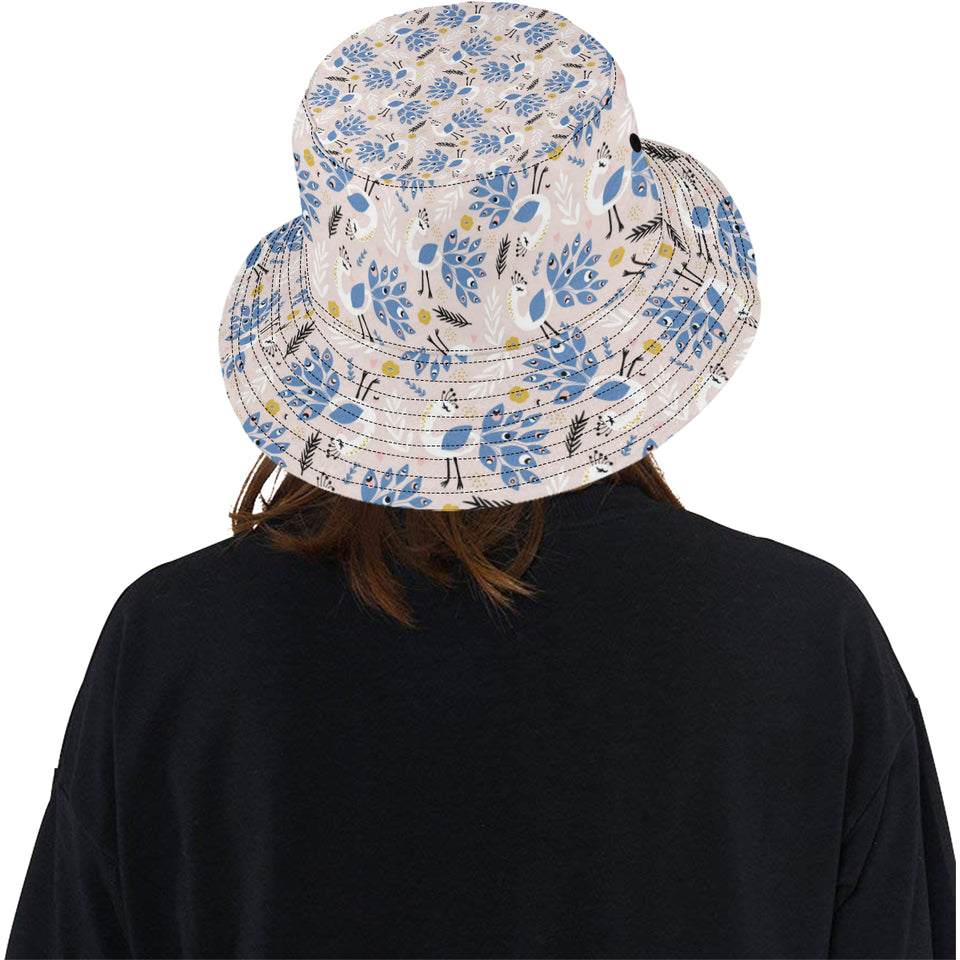 Cute peacock pattern Unisex Bucket Hat