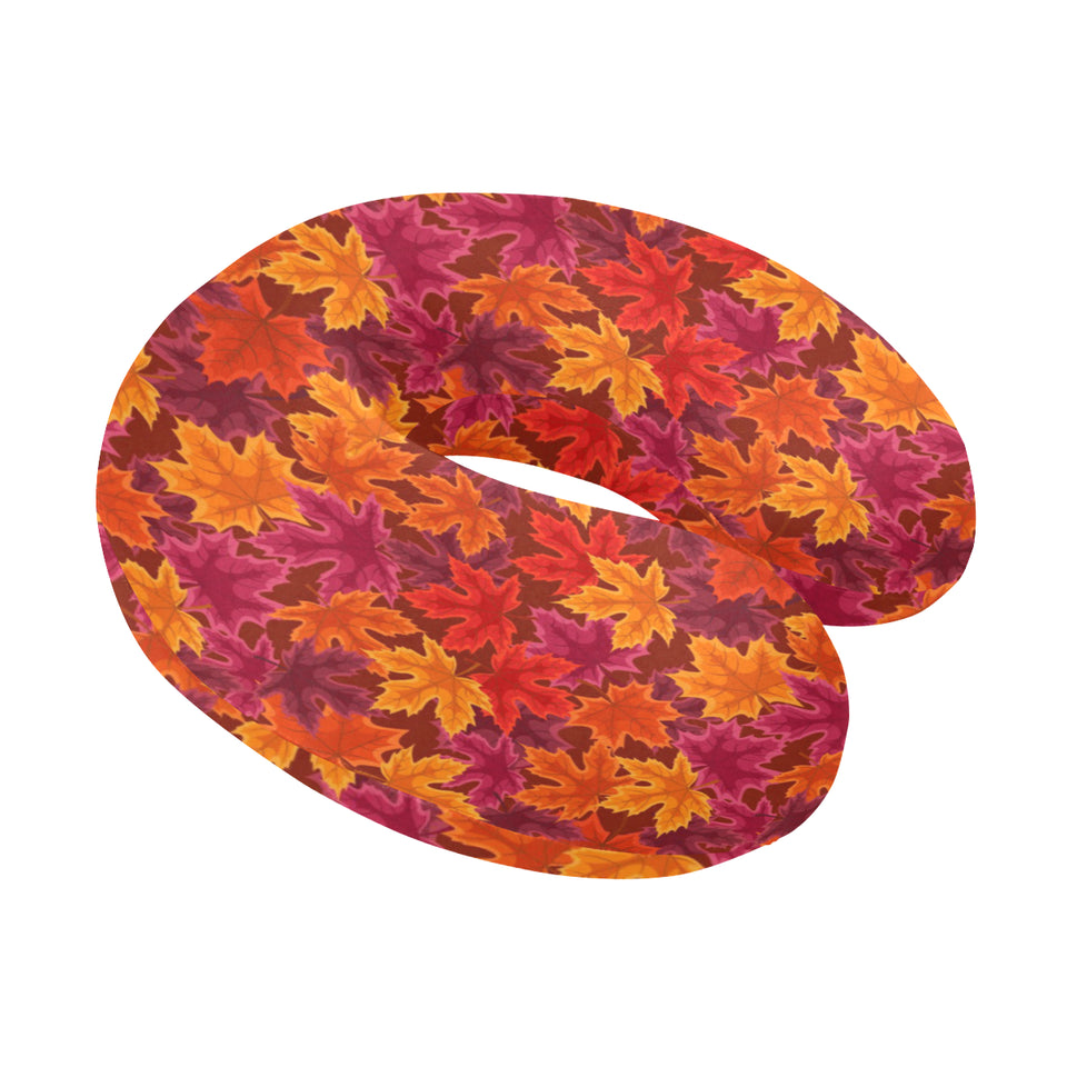 Autumn maple leaf pattern U-Shaped Travel Neck Pillow
