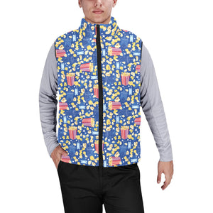 Popcorn Pattern Print Design 01 Men's Padded Vest