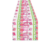 Teddy Bear Pattern Print Design 04 Table Runner