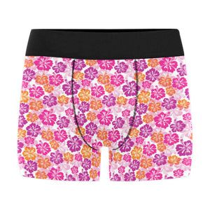 Hibiscus Pattern Print Design 01 Men's All Over Print Boxer Briefs Men's Underwear