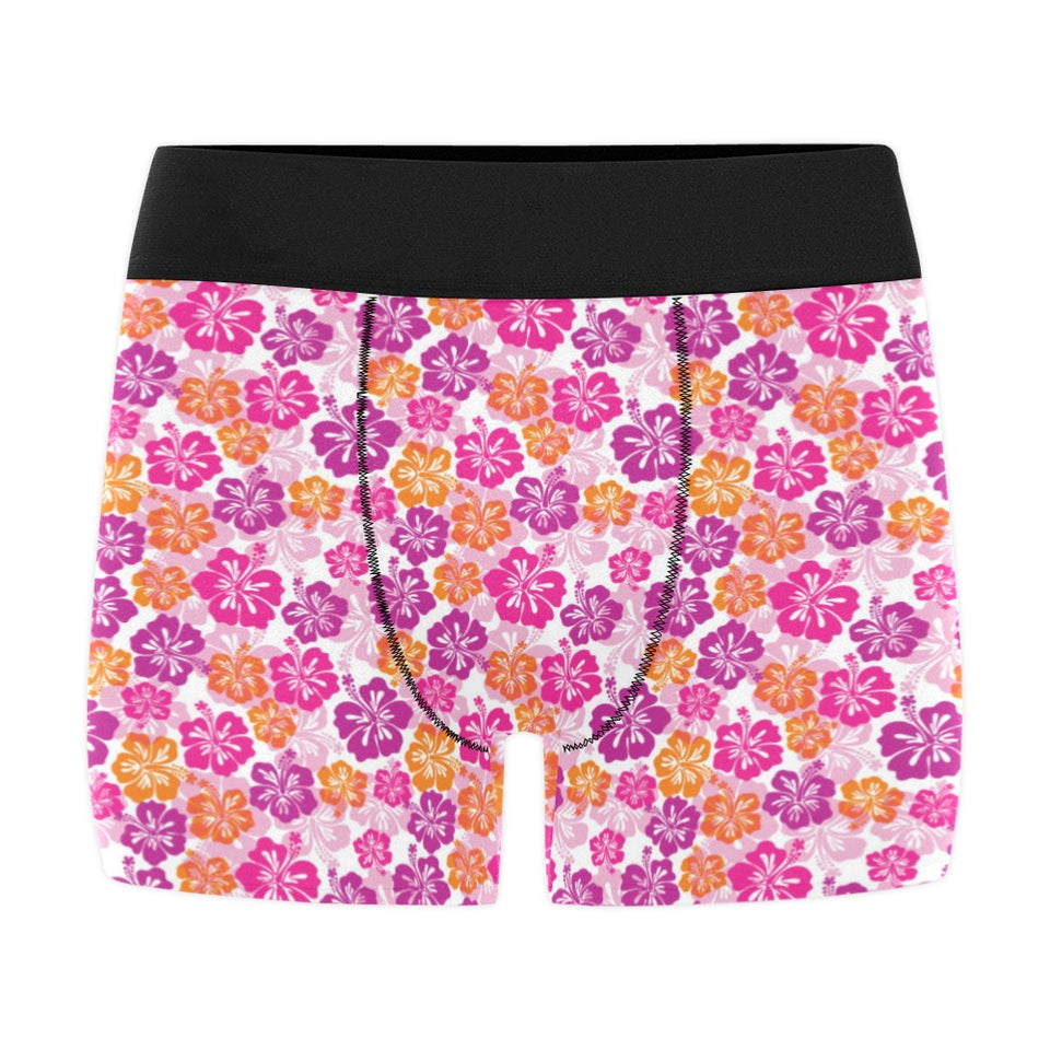 Hibiscus Pattern Print Design 01 Men's All Over Print Boxer Briefs Men's Underwear