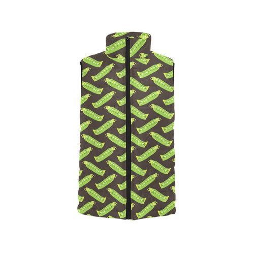 Green Peas Pattern Print Design 05 Men's Padded Vest