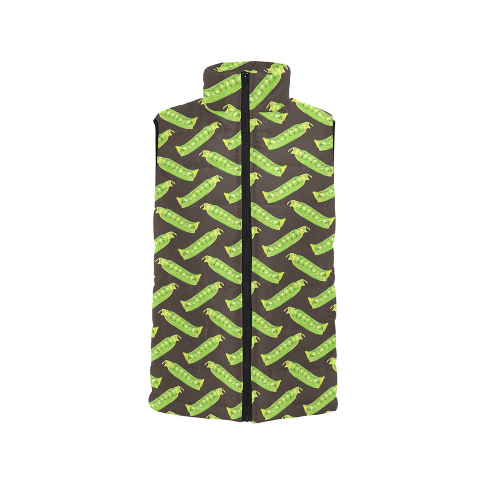 Green Peas Pattern Print Design 05 Men's Padded Vest