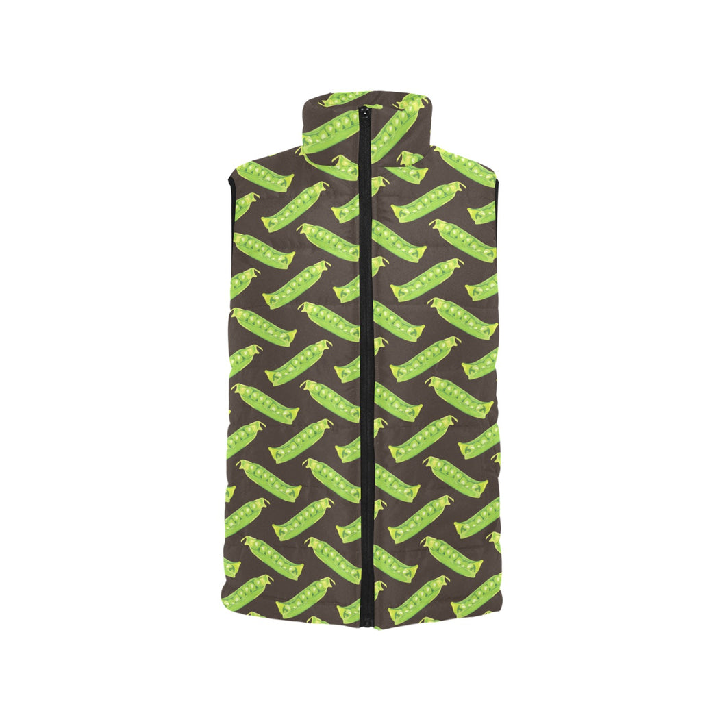 Green Peas Pattern Print Design 05 Men's Padded Vest