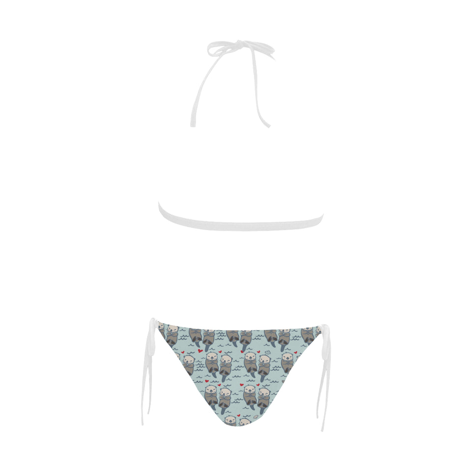 Lovely Sea Otter Pattern Sexy Bikinis Two-Piece Swimsuits