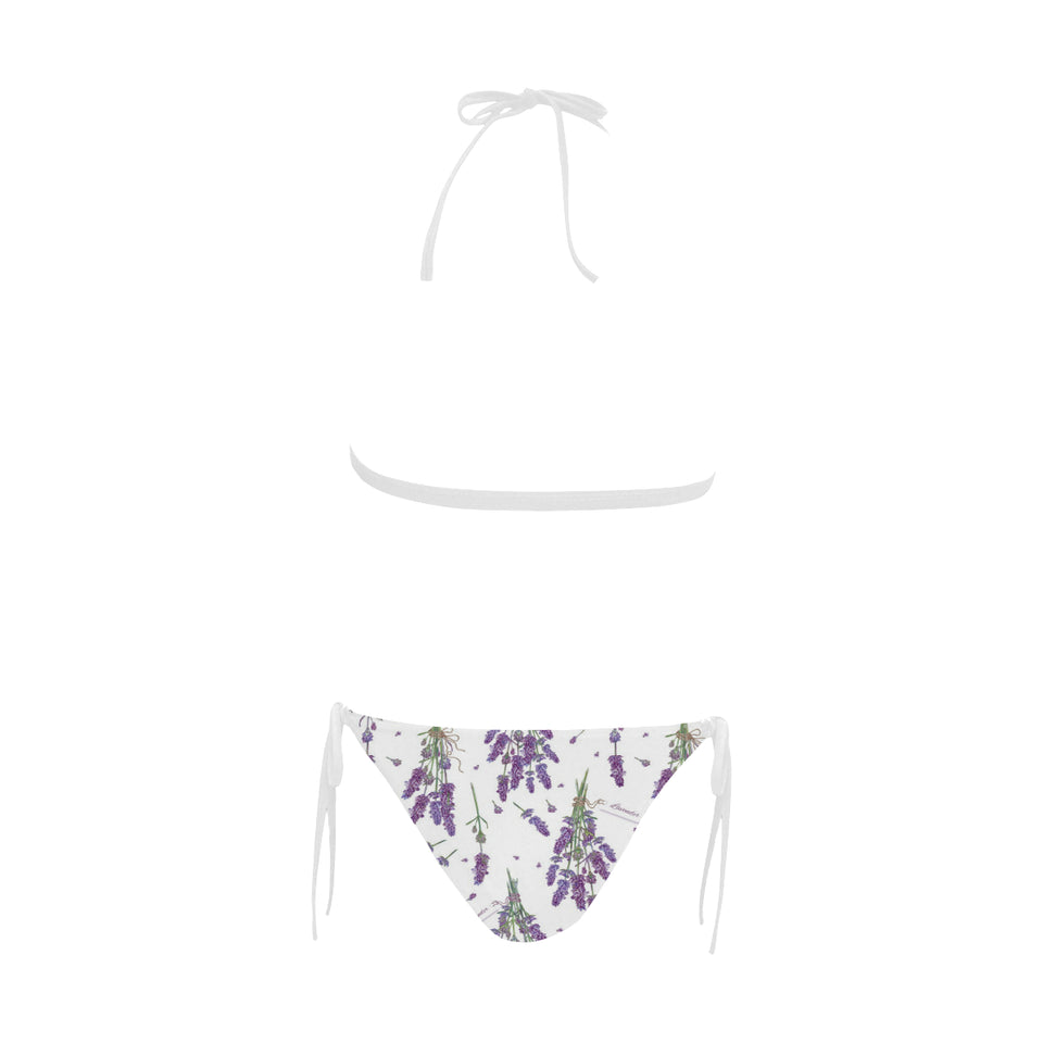 lavender flower design pattern Sexy Bikinis Two-Piece Swimsuits