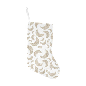 Cool gold moon abstract pattern Christmas Stocking