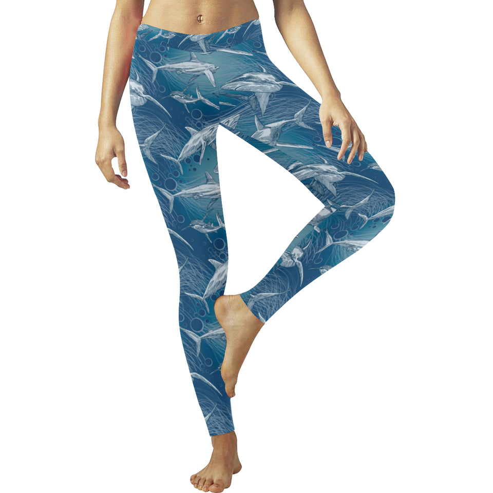 Shark hand drawn Women's Legging Fulfilled In US