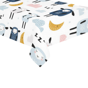 Cute sleeping sheep moon cloud pattern Tablecloth