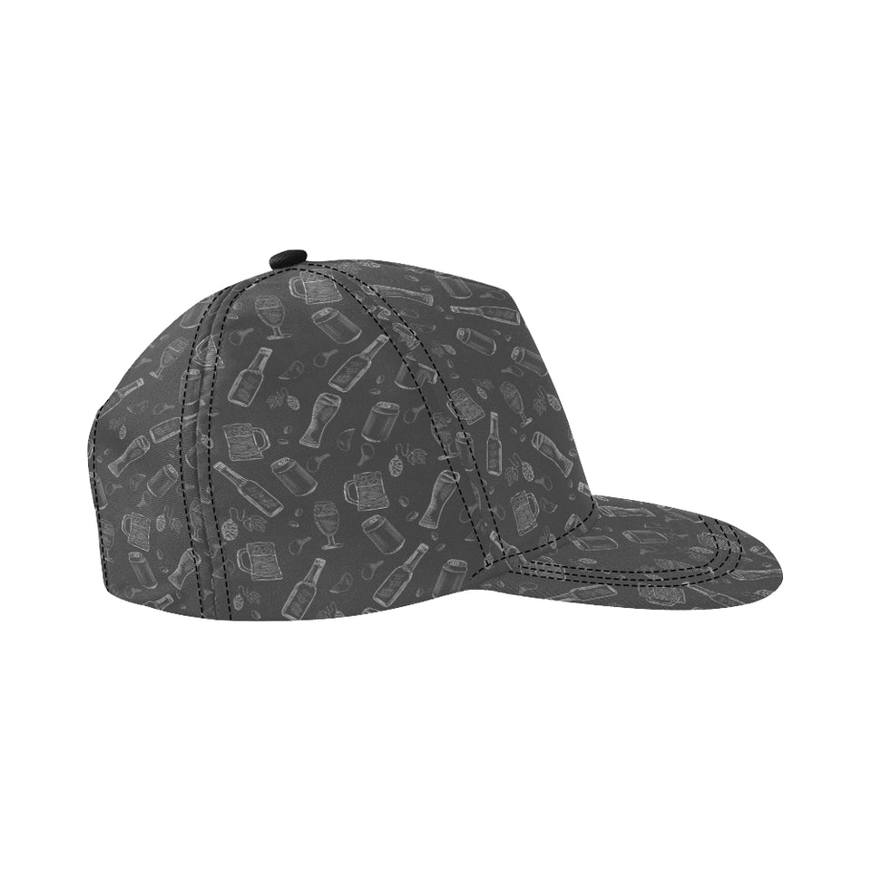 Beer hand drawn pattern All Over Print Snapback Cap