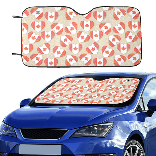 Canada Pattern Print Design 01 Car Sun Shade