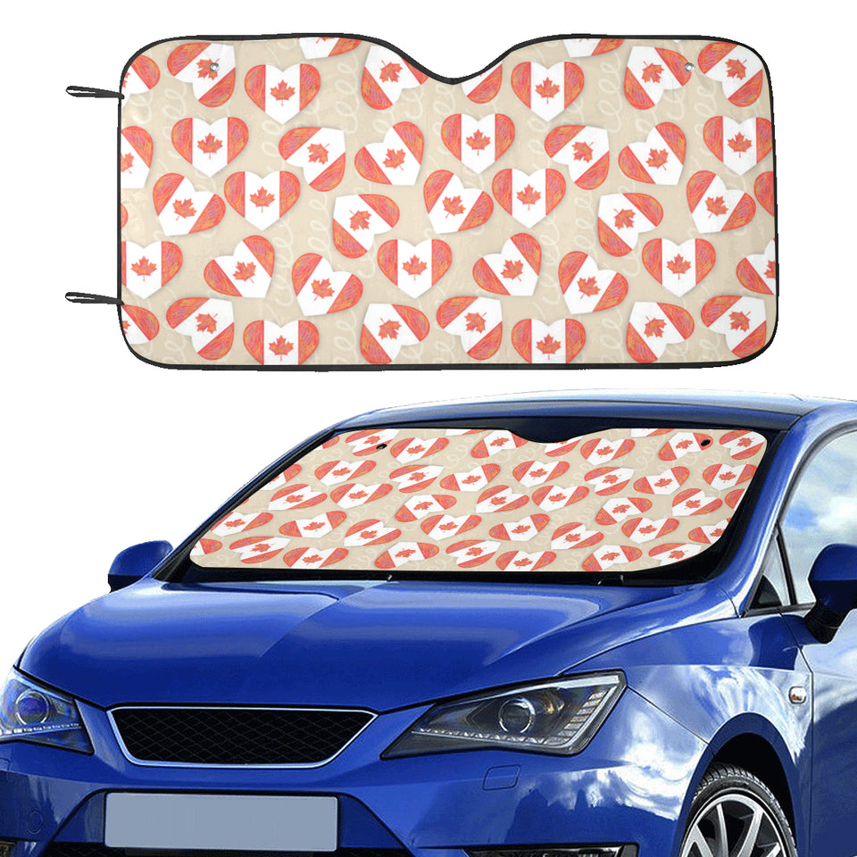 Canada Pattern Print Design 01 Car Sun Shade