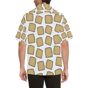 Bread Toast Pattern Print Design 03 Men's All Over Print Hawaiian Shirt (Model T58)