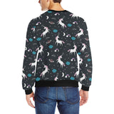 unicorn rainbows moon clound star pattern Men's Crew Neck Sweatshirt