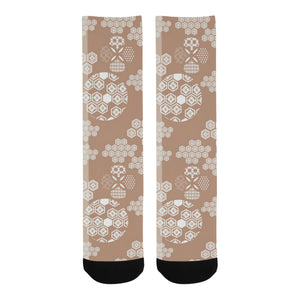 Beautiful hexagon japanese  pattern Crew Socks
