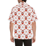 Daruma japanese wooden doll design pattern Men's All Over Print Hawaiian Shirt