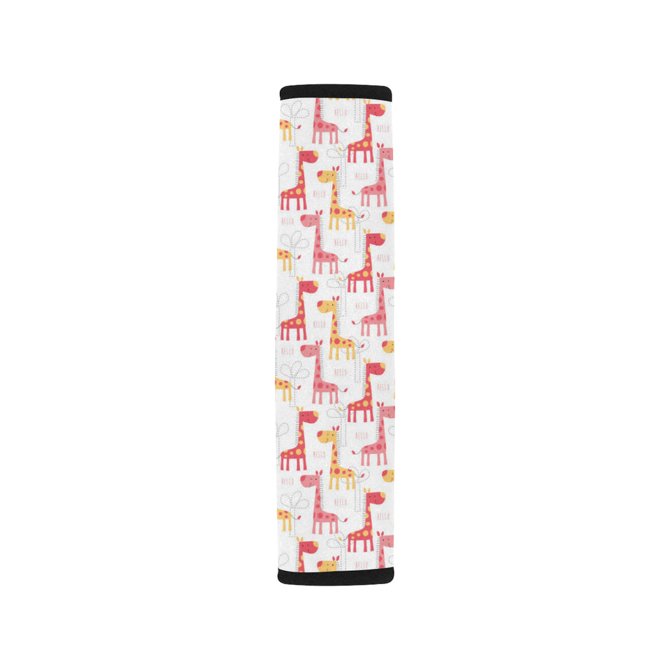 Giraffe Pattern Print Design 03 Car Seat Belt Cover