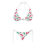 cherry pattern white background Sexy Bikinis Two-Piece Swimsuits