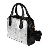 Spider web cobweb pattern white background Shoulder Handbag