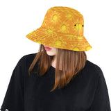 Sun orange background Unisex Bucket Hat