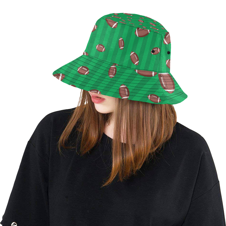 American football ball field background Unisex Bucket Hat