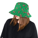 American football ball field background Unisex Bucket Hat