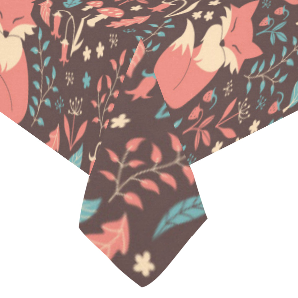 fox leaves mushroom pattern Tablecloth