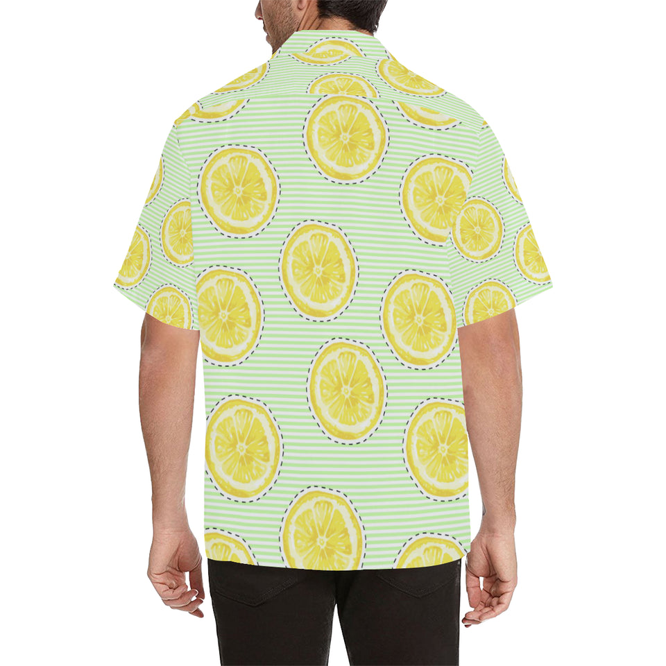 slice of lemon pattern Men's All Over Print Hawaiian Shirt