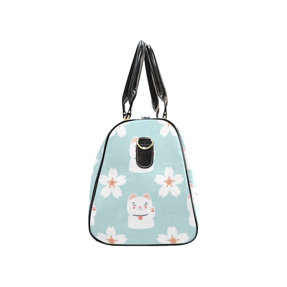 Maneki neko cat sakura Travel Bag