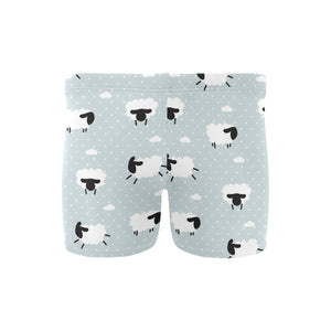 Sheep polka dot cloud pattern Men's Swimming Trunks