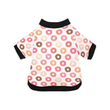 Colorful donut pattern All Over Print Pet Dog Round Neck Fuzzy Shirt